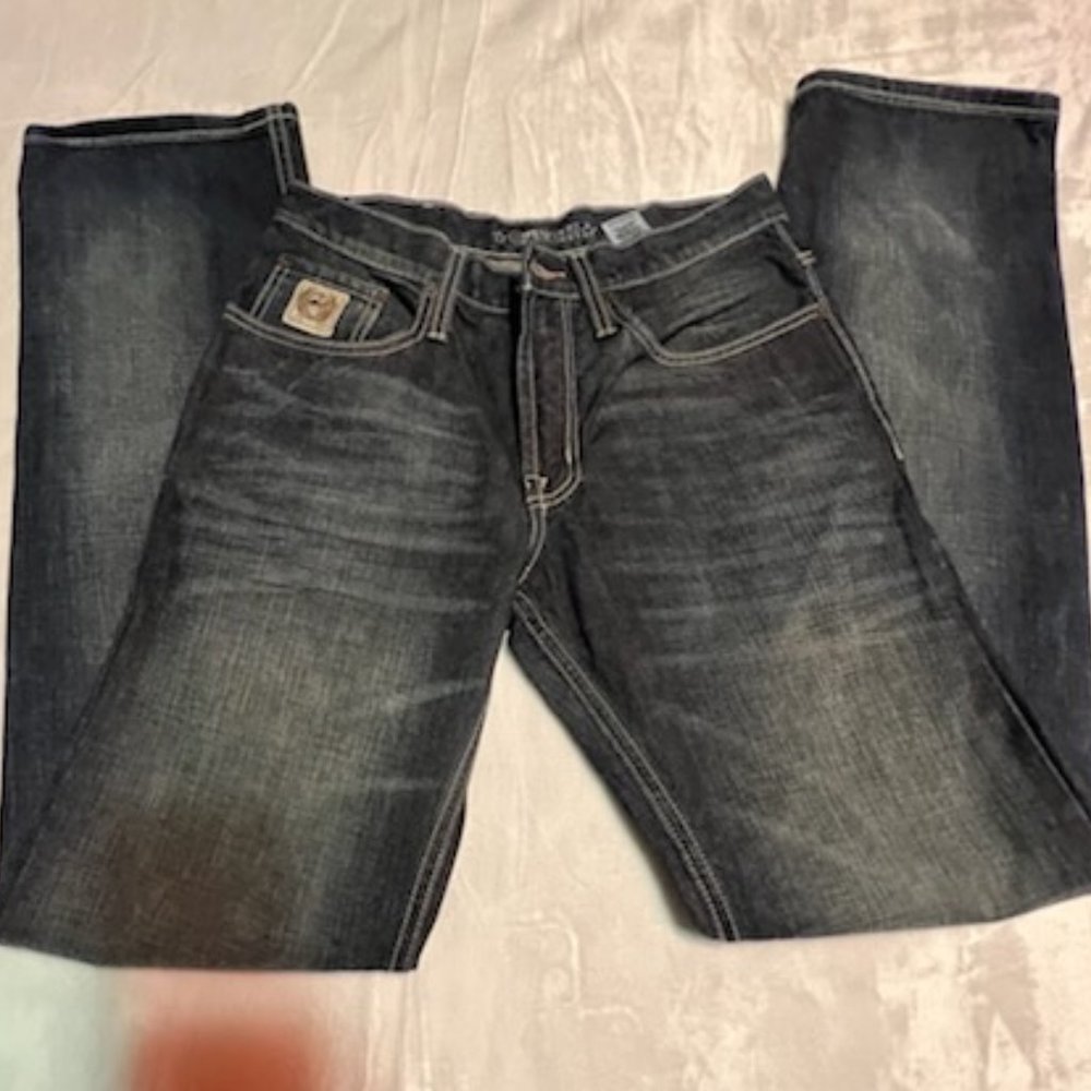 Cinch Men's Relaxed Fit Jeans- Dark Stonewash - 31x 36